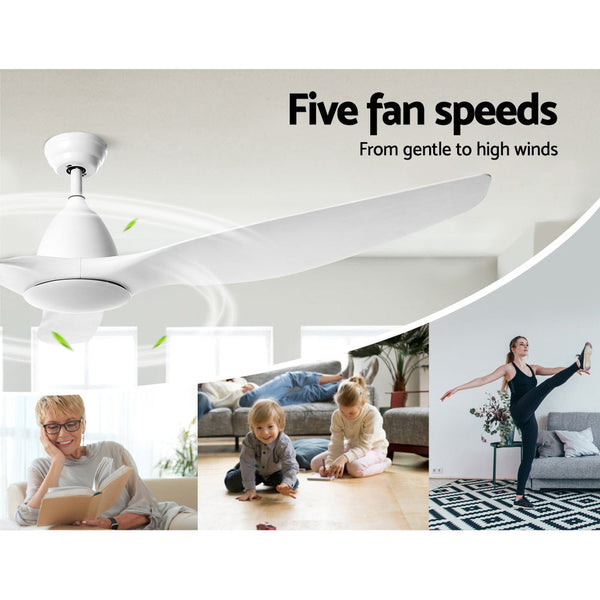 Devanti 64'' Dc Motor Ceiling Fan With Light Led Remote Control Fans 3 Blades Ceiling Fans