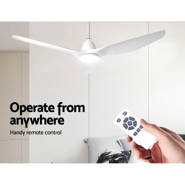 Devanti 64'' Dc Motor Ceiling Fan With Light Led Remote Control Fans 3 Blades Ceiling Fans