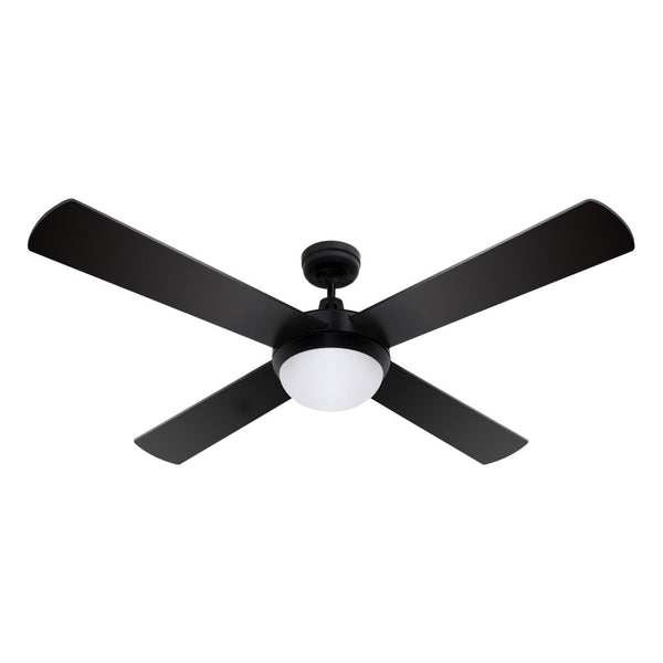 Devanti 52'' Ceiling Fan W/Light W/Remote Timer Black Cooktops