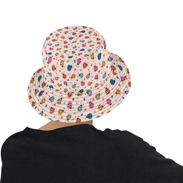 Ladybird Bucket Hat Women Cute Unisex Summer Sun With Vibrant All Over Ladybug Print Hats