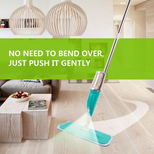 Blue Spray Mop With Sprayer Wooden Floor Ceramic Tile Cleaning Tool