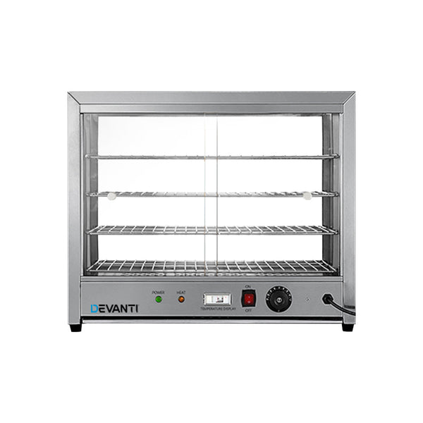 Devanti Commercial Food Warmer Electric Pie Hot Display Showcase Cabinet 4 Tier Countertop Food Warmers