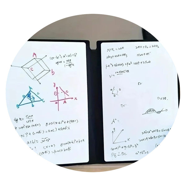 A5 Reusable Whiteboard Notebook Set With Pen Erasing Cloth Leather Memo Pad Weekly Planner Portable Stylish Office Notebooks