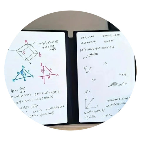 A5 Reusable Whiteboard Notebook Set With Pen Erasing Cloth Leather Memo Pad Weekly Planner Portable Stylish Office Notebooks