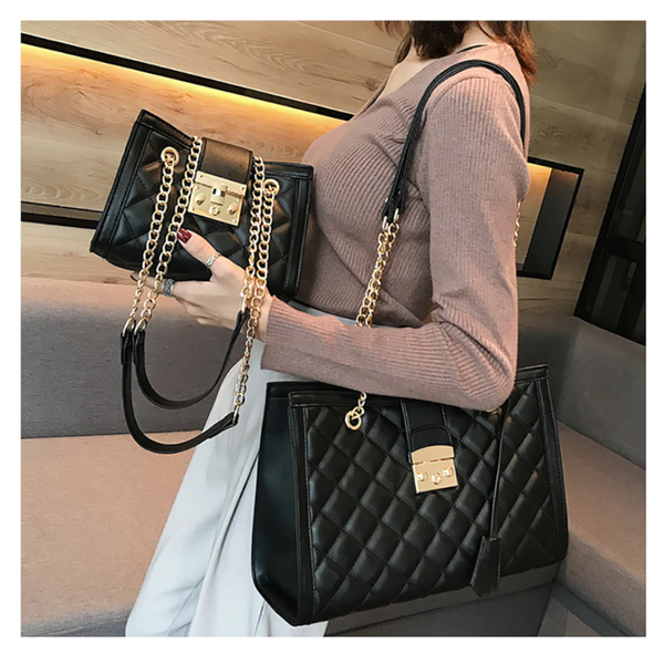 Chain Designer Pu Leather Crossbody Bags For Women Simple Style Handbag Women's Bags & Handbags