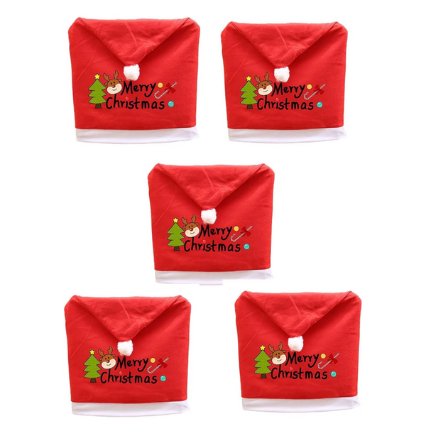 Chair Covers (5 Pieces) Dining Sofa Christmas Perfect For Holiday Table And Decorations Home Kitchen Party Slipcovers