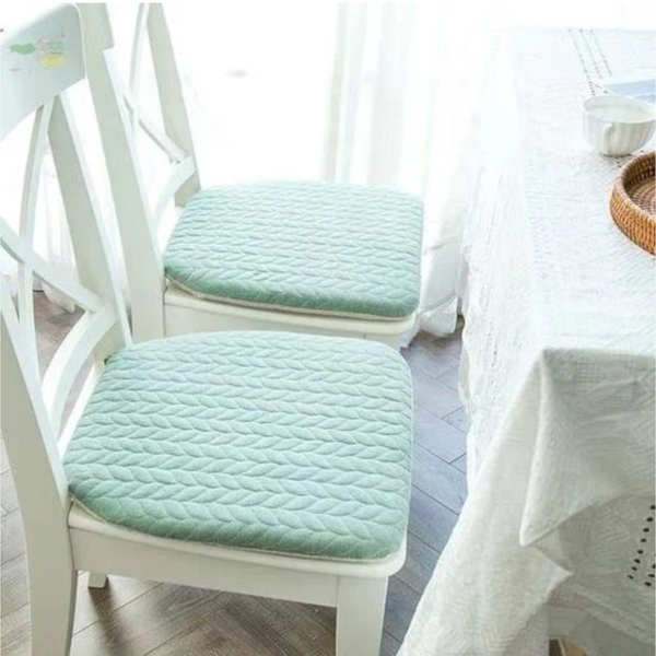 Chair Cushions 2 Pieces Seat Removable And Washable With Straps Kitchen 40 X 43 Cm Covers Suitable For Garden Chairs Dining Or Office Green Cushions &