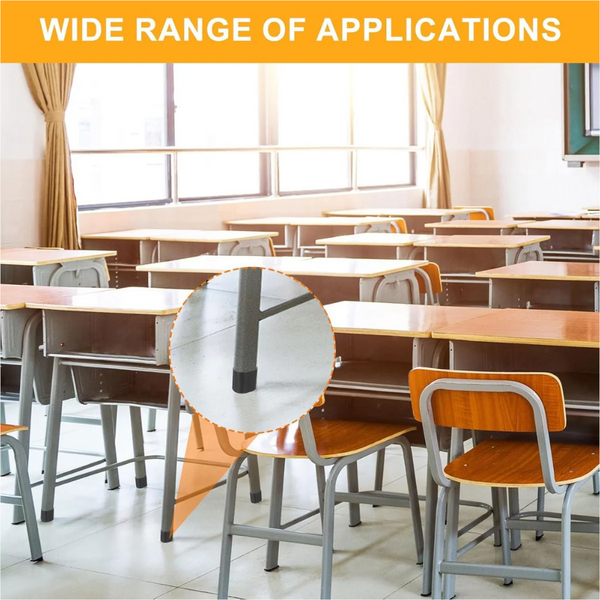 Chair Leg Caps 20 Pieces Protectors Pvc Oval Furniture Floor Suitable For Protection 16Mm X 34Mm Black Furniture Parts