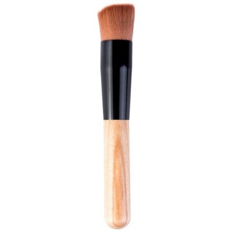 Change Cosmetic Makeup Foundation Powder Professional Wooden Handle Brush Brown