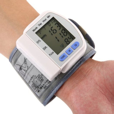 Digital Wrist Blood Pressure Monitor White Blood Pressure Monitoring