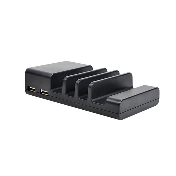 Universal 4 Port Usb Charging Bracket Base For Mobile Phones Black Mounts & Holders