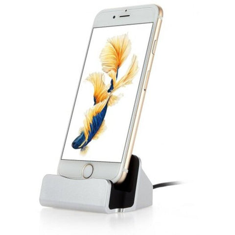 Charging Station Charger Dock For Iphone 8 / Plus X 7 6 Silver