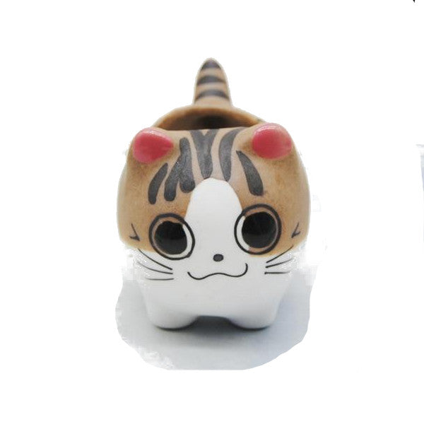 Cheeky Cat Cute Succulent Mini Flower Pot Desktop Decor Baskets Pots Window Boxes