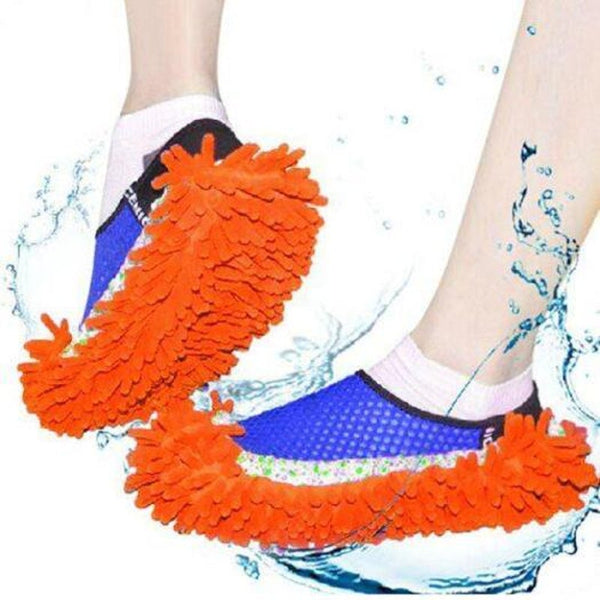 Chenille Mopping Slippers Quick Pair Floor Polishing Dusting Practical Cleaning Shoes Blue Mops Brooms & Scrubbers
