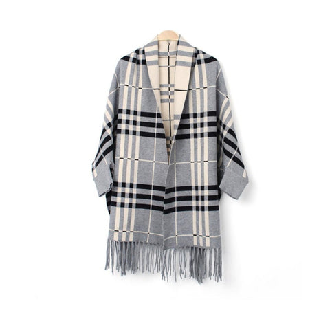 Chequer Shawl Autumn Winter Fashion Lady Liuzhou Scarf 4 Scarves & Wraps