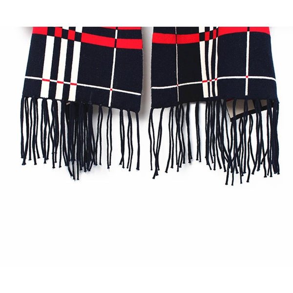 Chequer Shawl Autumn Winter Fashion Lady Liuzhou Scarf 4 Scarves & Wraps