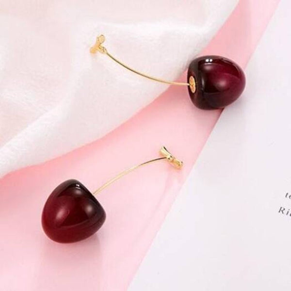 Veile Studios Cherry Sweet Girl Fun Fruit Plum Pie Earrings