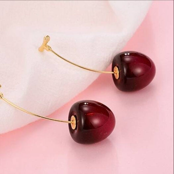 Veile Studios Cherry Sweet Girl Fun Fruit Plum Pie Earrings