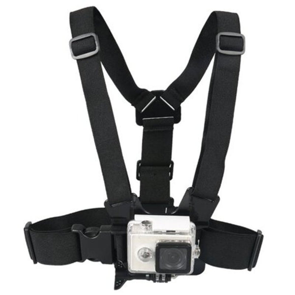 Chest Strap Action Camera Mount For Gopro / Yi Sports Cameras Black