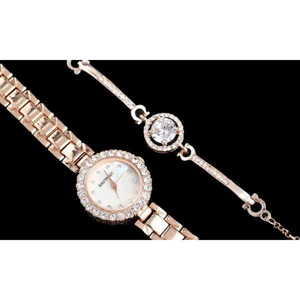 Veile Studios Women's Chic Serene And Bracelet Set 2Pcs Lady Gift Watches