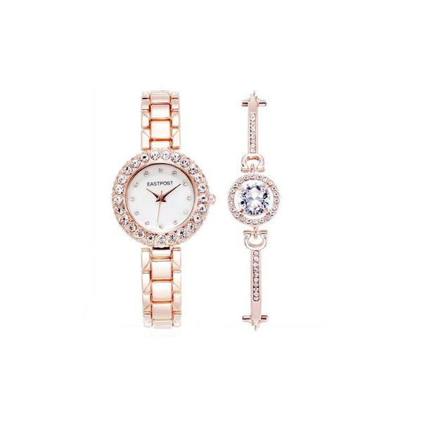 Veile Studios Women's Chic Serene And Bracelet Set 2Pcs Lady Gift Watches