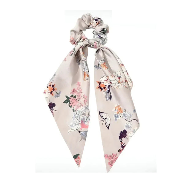 Chiffon Ponytail Scarf Bow Elastic Hair Rope Tie Scrunchies Ribbon Bands 6 Hair Accessories