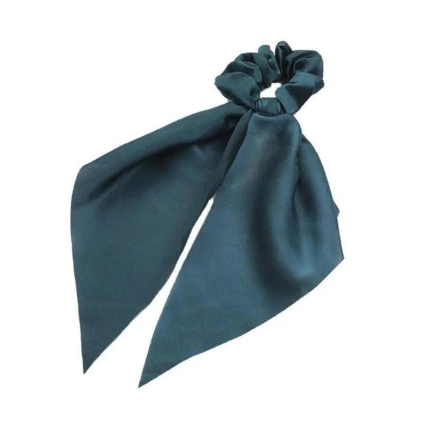 Chiffon Ponytail Scarf Bow Elastic Hair Rope Tie Scrunchies Ribbon Bands Black Hair Accessories