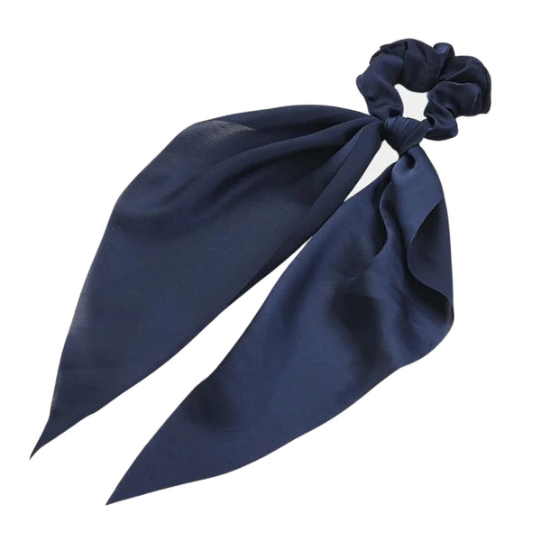 Chiffon Ponytail Scarf Bow Elastic Hair Rope Tie Scrunchies Ribbon Bands Black Hair Accessories