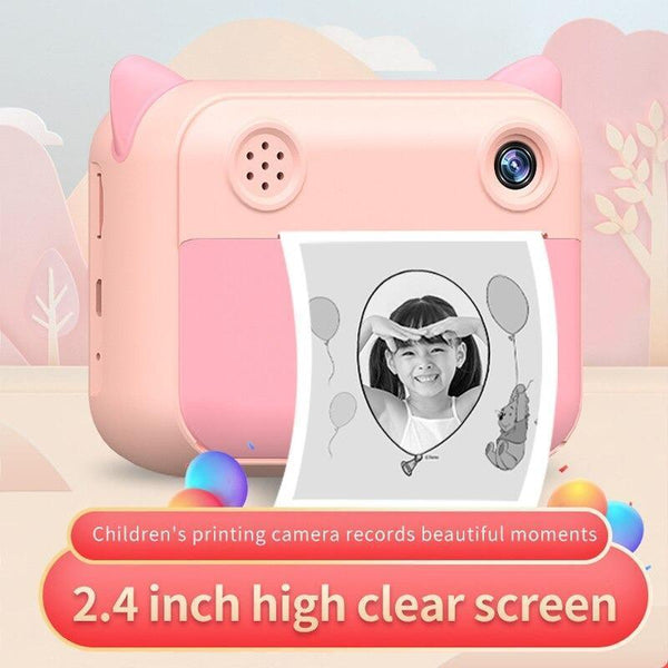 Kids Instant Print Camera Hd 1080P Digital Photo Paper Rechargeable Instant Cameras