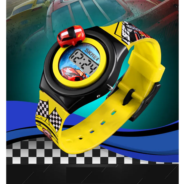 Skmei Children Electronic Watch Car Shape Toy Lcd Digital Wrist Watches