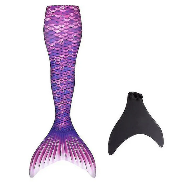 Children's Durable Mermaid Tail For Swimming Monofin Included Perfect Purple Adult Dress Up Costumes
