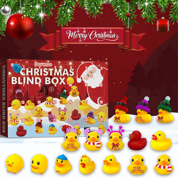 Christmas 24 Days Countdown Advent Calendar With Rubber Ducks And Accessory