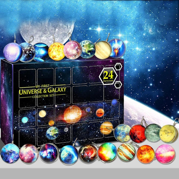 Christmas 24 Days Toy Set Universe Galaxy Planet Advent Calendar Cosmic Seasonal Decorations