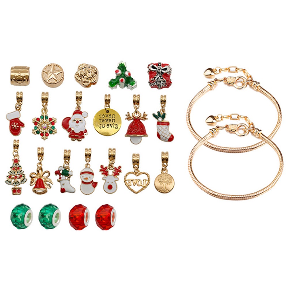 Christmas Advent Calendar With Diy Charm Bracelets Activities Seasonal Decorations