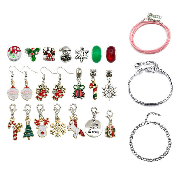 Christmas Advent Calendar With Diy Charm Bracelets Activities Seasonal Decorations