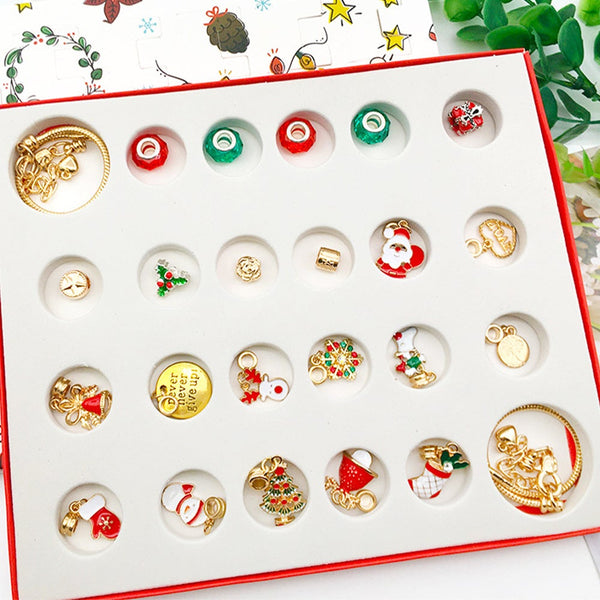 Christmas Advent Calendar With Diy Charm Bracelets Activities Seasonal Decorations
