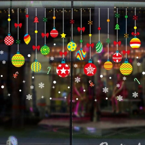 Christmas Ball Pvc Window Wall Sticker Multi