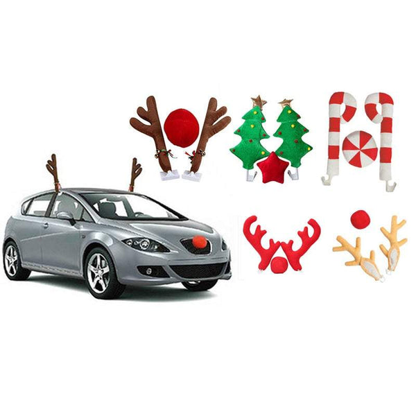 Christmas Car Reindeer Antlers Decoration Seasonal Decorations