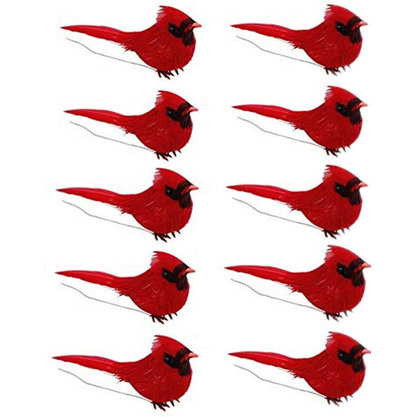 Christmas Cardinal Birds Artificial Decoration Pendant Red Seasonal Decorations