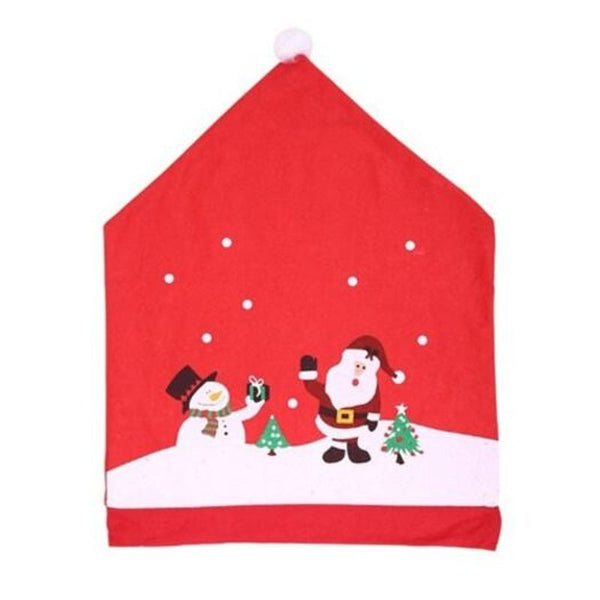Christmas Cover Santa Claus Chair Set Holiday Decorations Seasonal Decorations