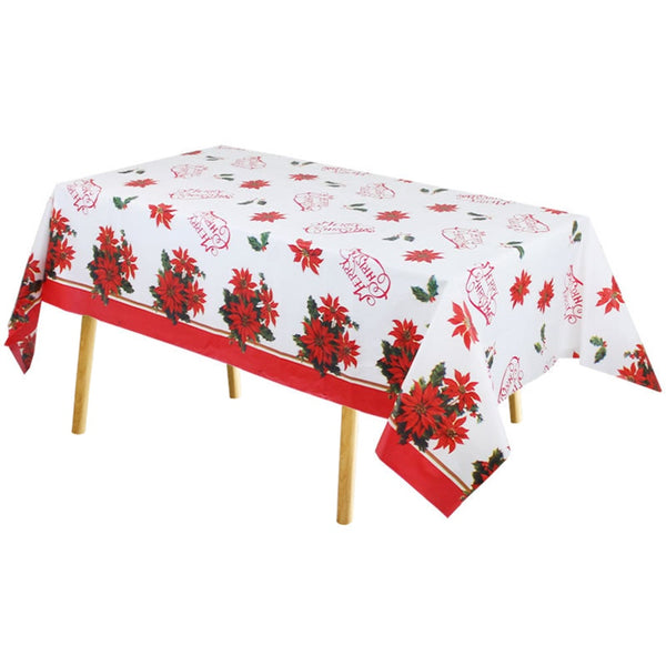 Christmas Disposable Rectangular Tablecloth Cloth Xmas Home Dinner Decor