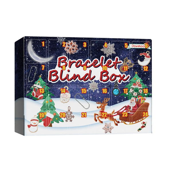 Christmas Diy Bracelet Jewelry Making Kit 24 Days Advent Calendar Charm Seasonal Decorations