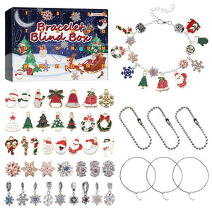 Christmas Diy Bracelet Jewelry Making Kit 24 Days Advent Calendar Charm Bracelets Gift