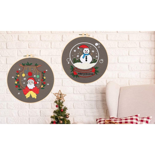 Christmas Diy Cross Stitch Embroidery Starter Kit Set For Beginners Cross Stitch Kits