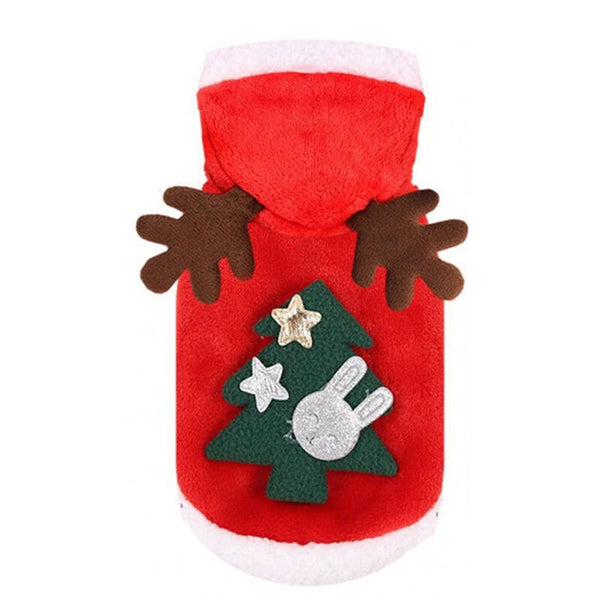 Pet Christmas Winter Clothes Cosplay Costume Hoodie Jacket Cute Cat Puppy Outfit