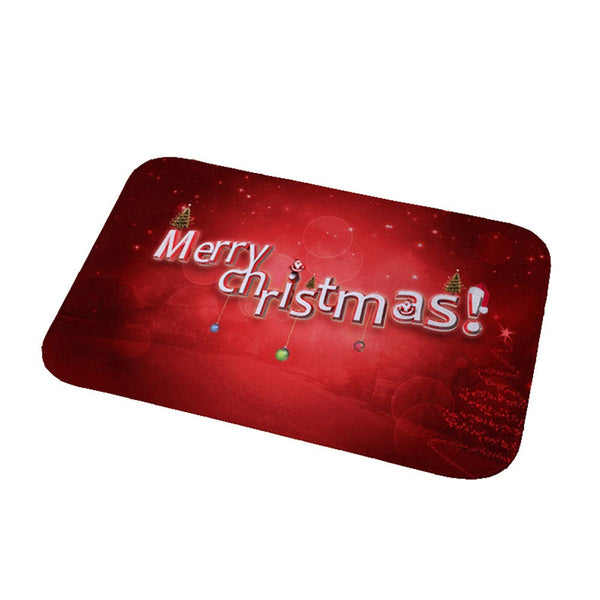 Christmas Door Mat Antislip Floor Rectangular Rug Home Decoration Seasonal Decorations