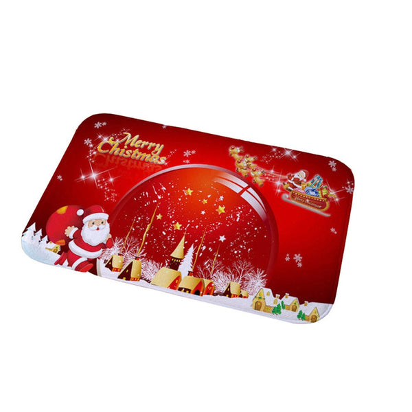 Christmas Door Mat Antislip Floor Rectangular Rug Home Decoration Seasonal Decorations