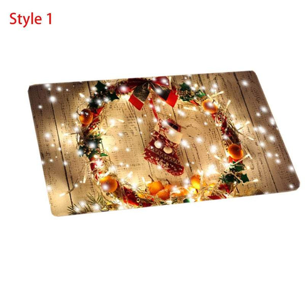 Door Mats Christmas Anti Slip Floor Rectangular Rug Decoration Doormat Seasonal Decorations