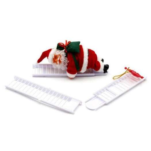 Christmas Decorations Gift Electric Ladder Santa Claus Party Music Toy Without Battery Seasonal Decorations