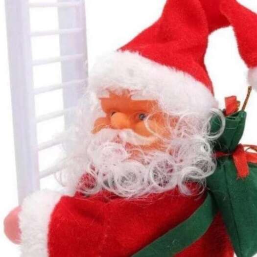 Christmas Decorations Gift Electric Ladder Santa Claus Party Music Toy Without Battery Seasonal Decorations